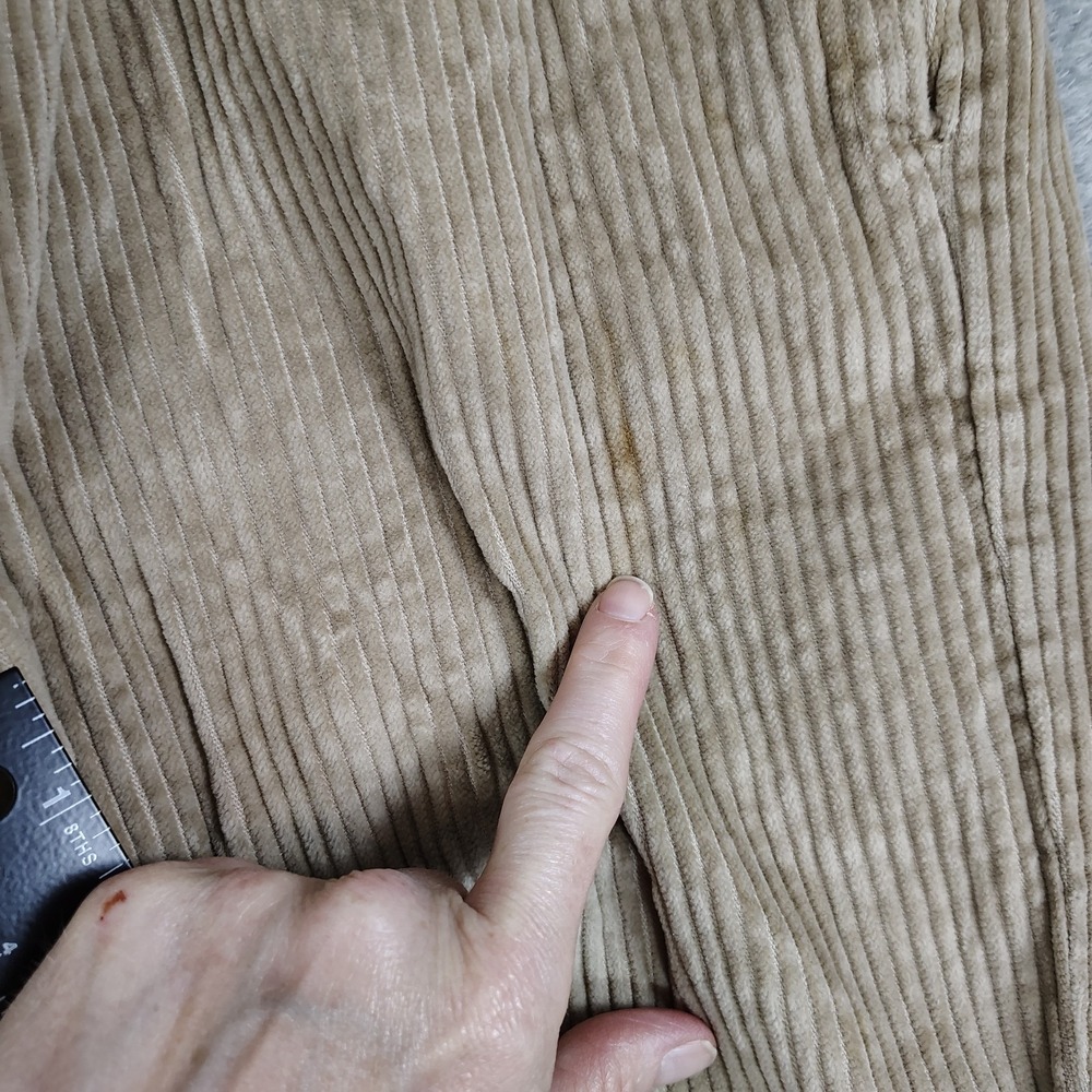 Vintage Gochu Wide Wale Corduroy Cuffed Pleated Corduroy Pants Mens Size 34 X 30 - Picture 10 of 12